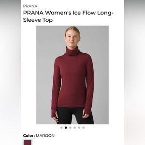 Prana Ice Flow Long Sleeve Shirt Small